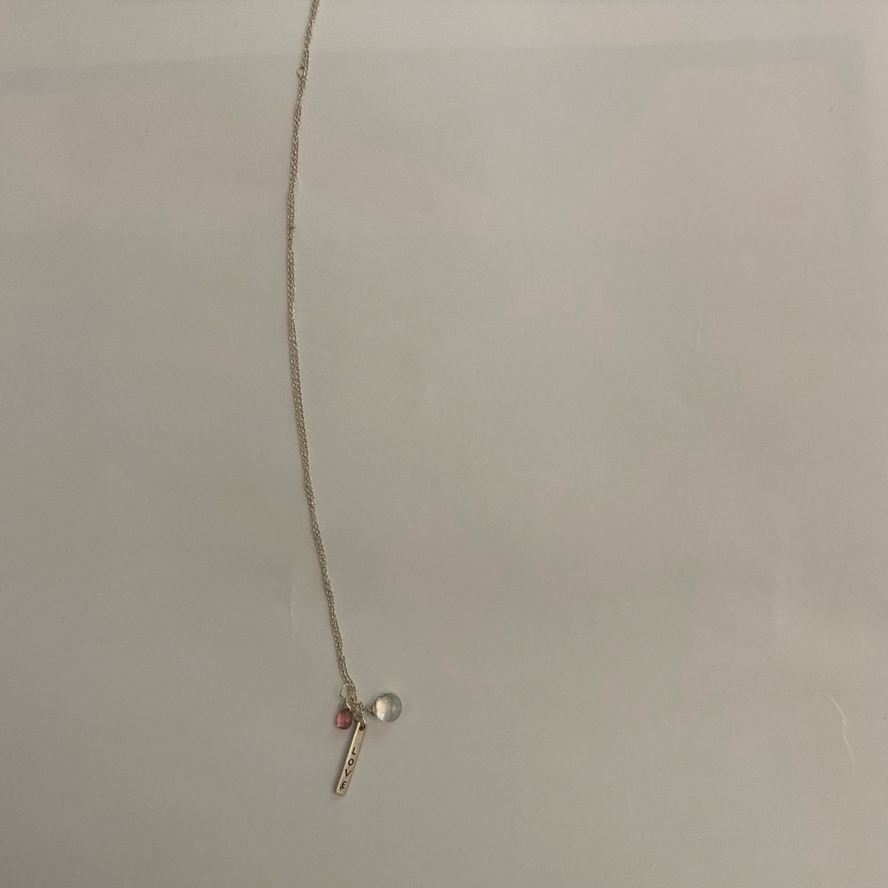 Dainty Love Silver Necklace